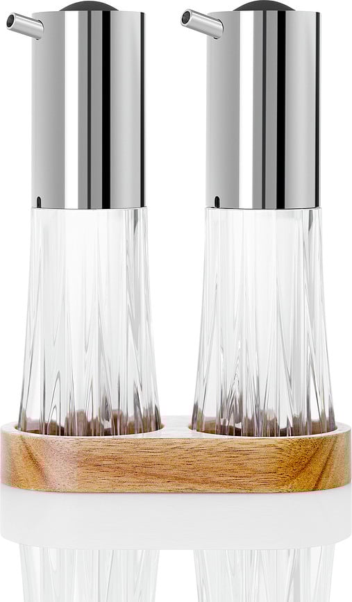 Menage Crystal Set de Distributeurs pour huile et vinaigre, en verre, Lot de 2