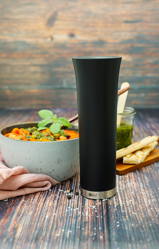 Milano Električni mlinček za poper in sol, črn