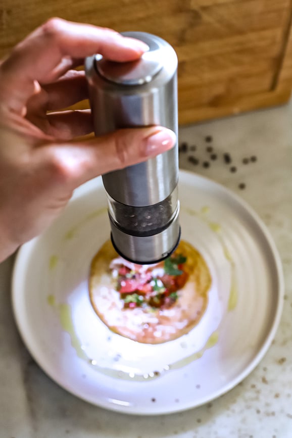 Molinillo eléctrico de acero inoxidable Profi, para pimienta y sal