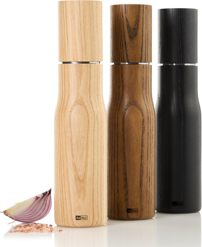 Molinillo de fresno Levo L, oscuro, para sal o pimienta