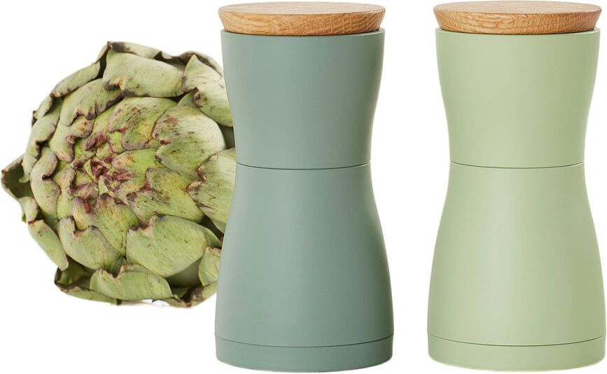 Molinillos de sal y pimienta Twin, verdes, 2 unidades