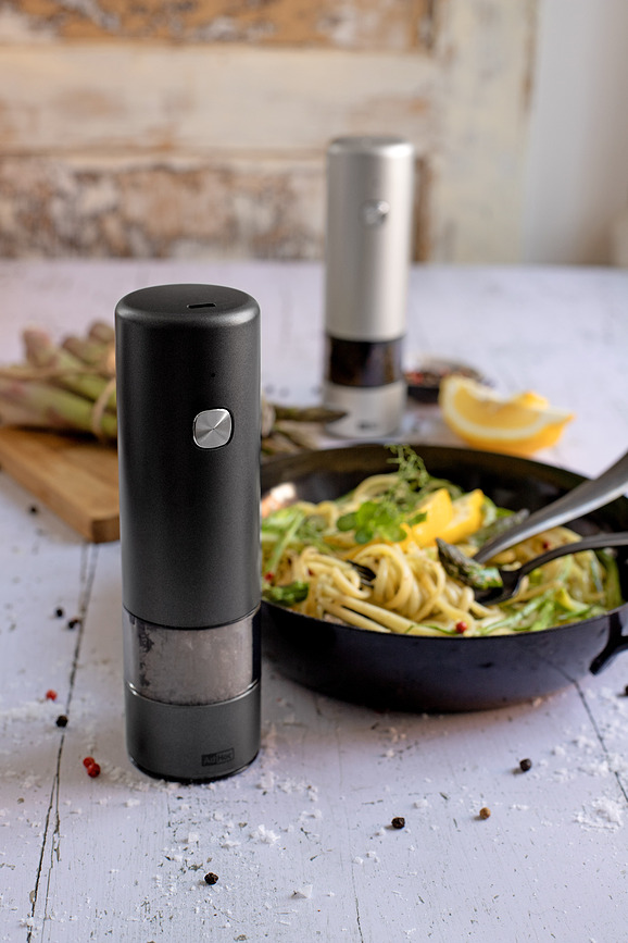 Molinillos para sal y pimienta iMill, plateados, 2 unidades