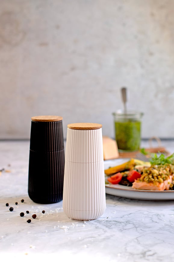 Scape Μύλοι για αλάτι και πιπέρι, μαύρο, λευκό, 2 τμχ