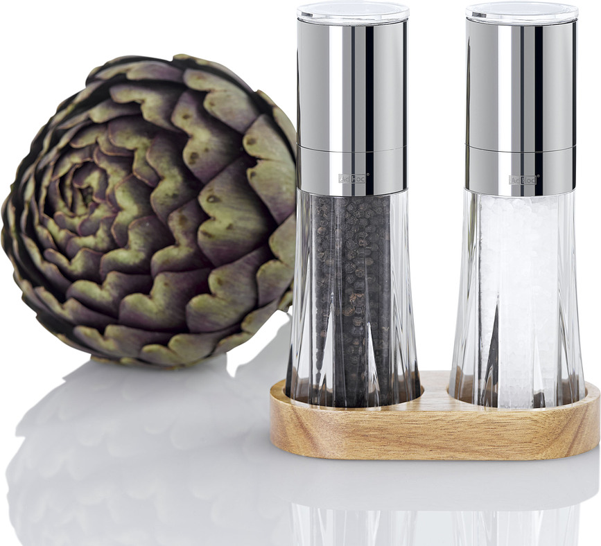 Set de Molinillos para Sal y Pimienta Menage Crystal, de cristal