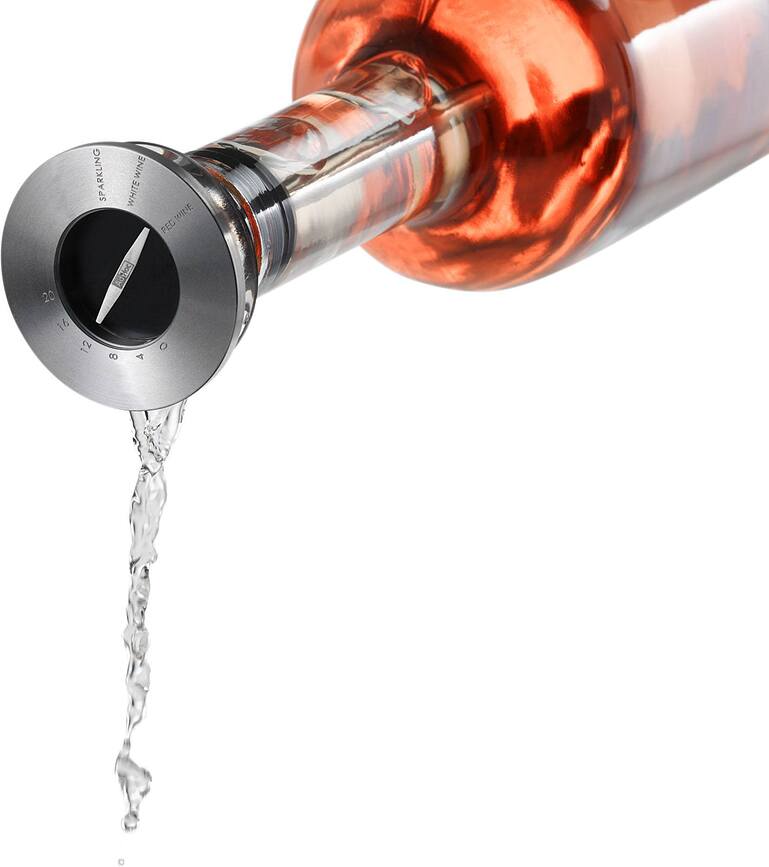 Tapón de Vino Champ, con dosificador y termómetro