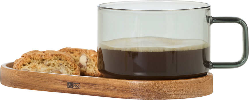 Taza de Café transparente Impact, 300 ml, gris, Set de 2 piezas