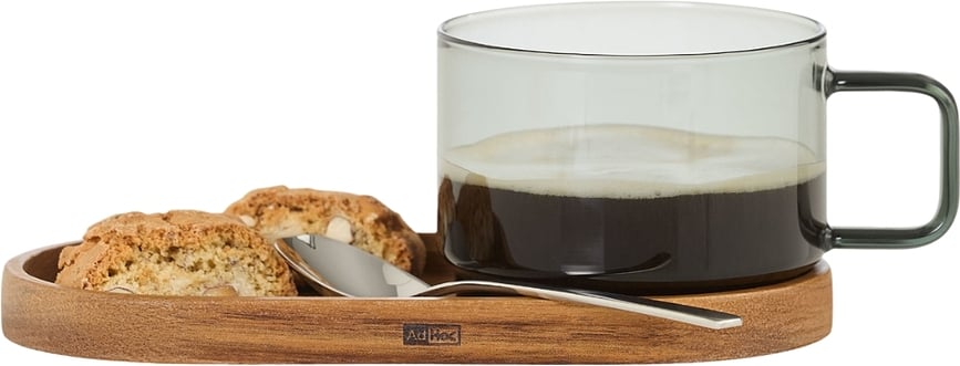Taza de Café transparente Impact, 300 ml, gris, Set de 2 piezas