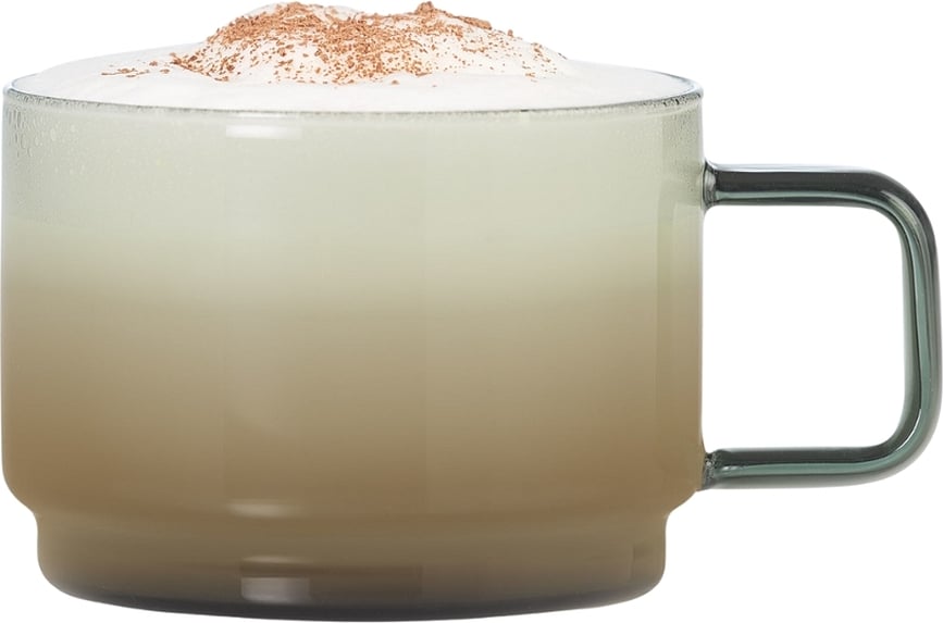 Tazas de café Impact, 300 ml, transparentes grises, 2 unidades