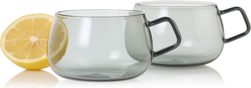 Tazas Yuna, 400 ml, ahumadas, 2 unidades