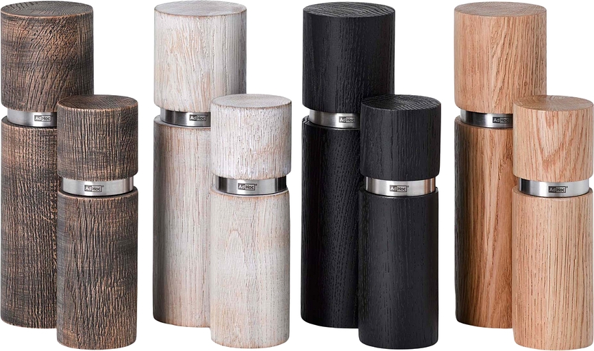 Textura Μύλος για αλάτι ή πιπέρι L, μαύρο-καφέ