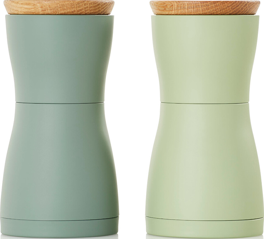 Twin Moulins à Sel et à Poivre, verts, Lot de 2