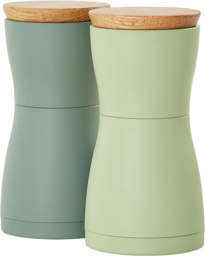Twin Moulins à Sel et à Poivre, verts, Lot de 2