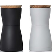 Twin Salt and pepper mills black and gray