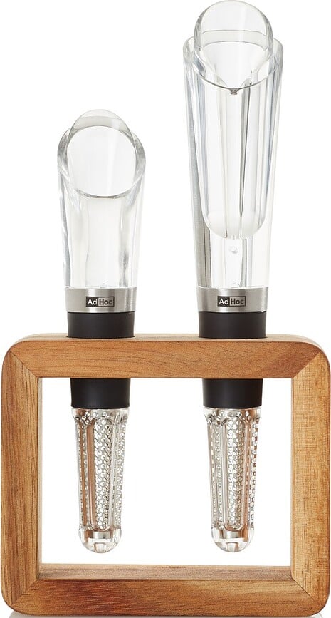 Vertedores de Vino con aireador y filtro Vine, con soporte, Set de 3 piezas