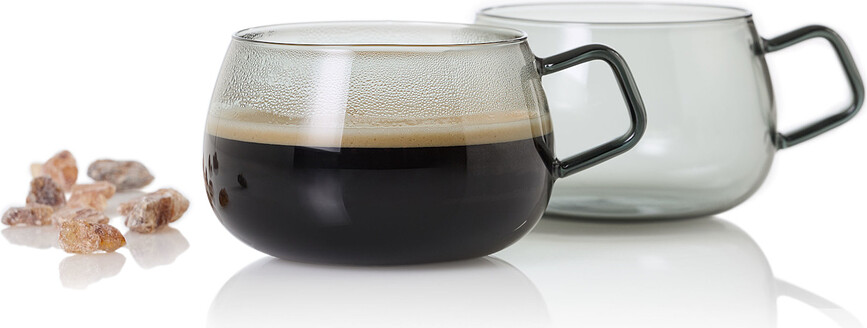 Yuna Tasses 400 ml, fumées, Lot de 2