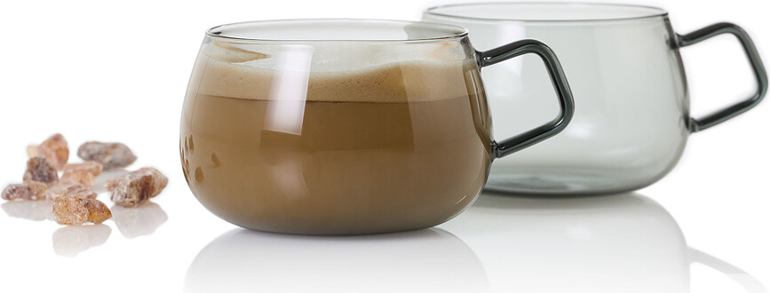 Yuna Tasses 400 ml, fumées, Lot de 2