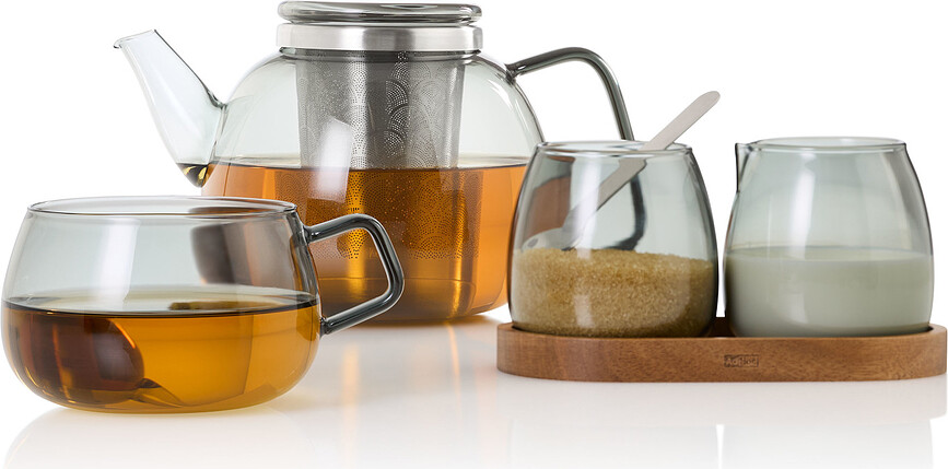 Yuna Tasses 400 ml, fumées, Lot de 2