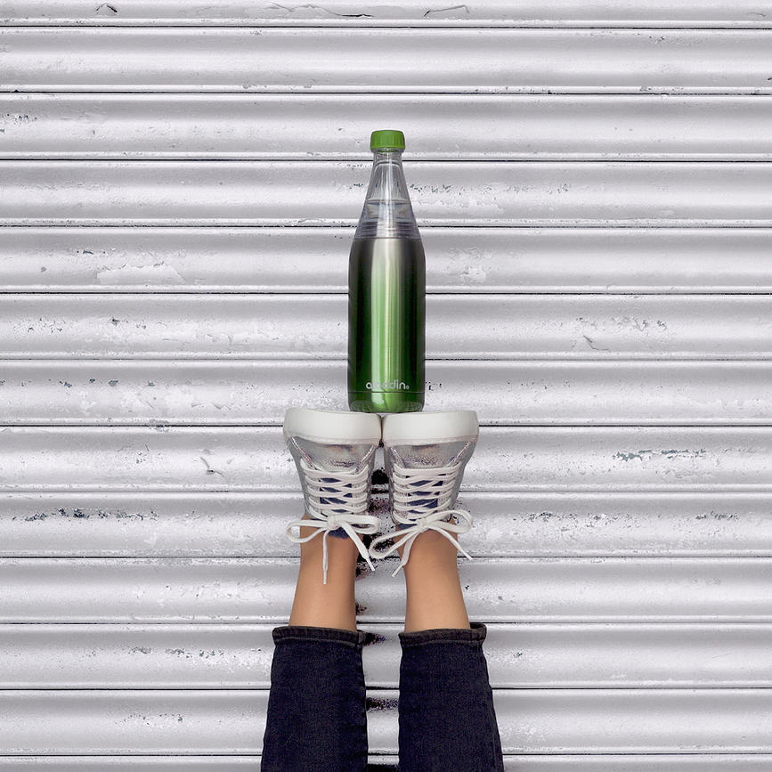 Fresco Twist&Go Bottle blue stainless steel