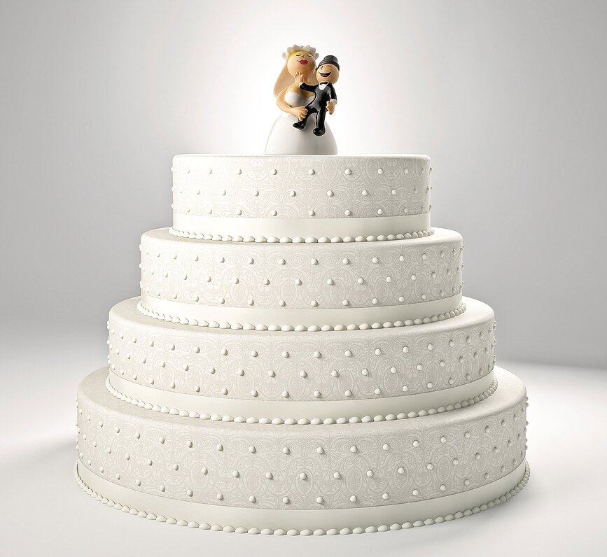 Abbracciami amore mio Figurica za poročno torto, porcelanasta