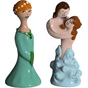 Porcelanowe figurki Paolo e Francesca & Beatrice