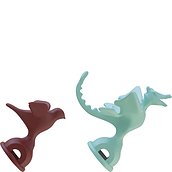 9093 Kettle whistles light green and red 2 pcs
