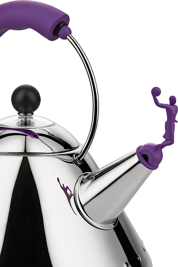 9093 Virgil Abloh Τσαγιέρα με σφυρίχτρα, περιορισμένη έκδοση, 2 L, μωβ