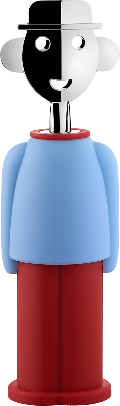 Alessi Alessandro M Corkscrew Light Blue / Red