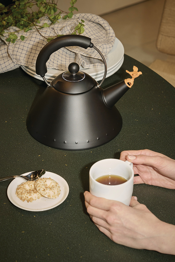 Alessi 9093 Βραστήρας με Σφυρίχτρα, 2 L, μαύρος ματ