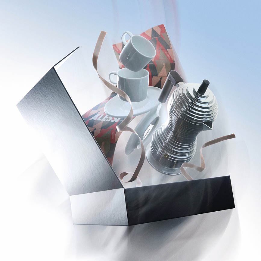 Alessi & Coffee Set Moka lonac i šalice za kavu 5-dijelni