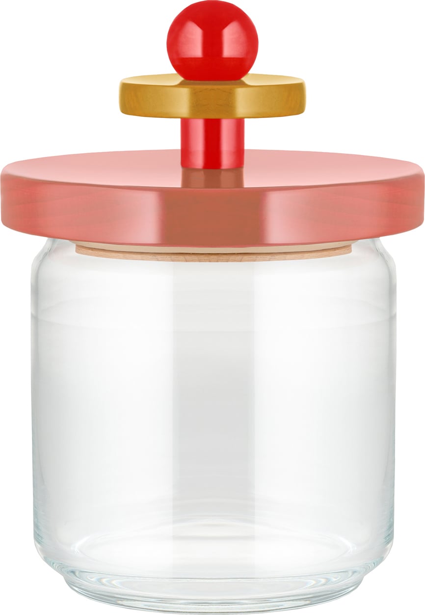 Alessi ES16 Glas 0,75 l rosa mit luftdichtem Deckel