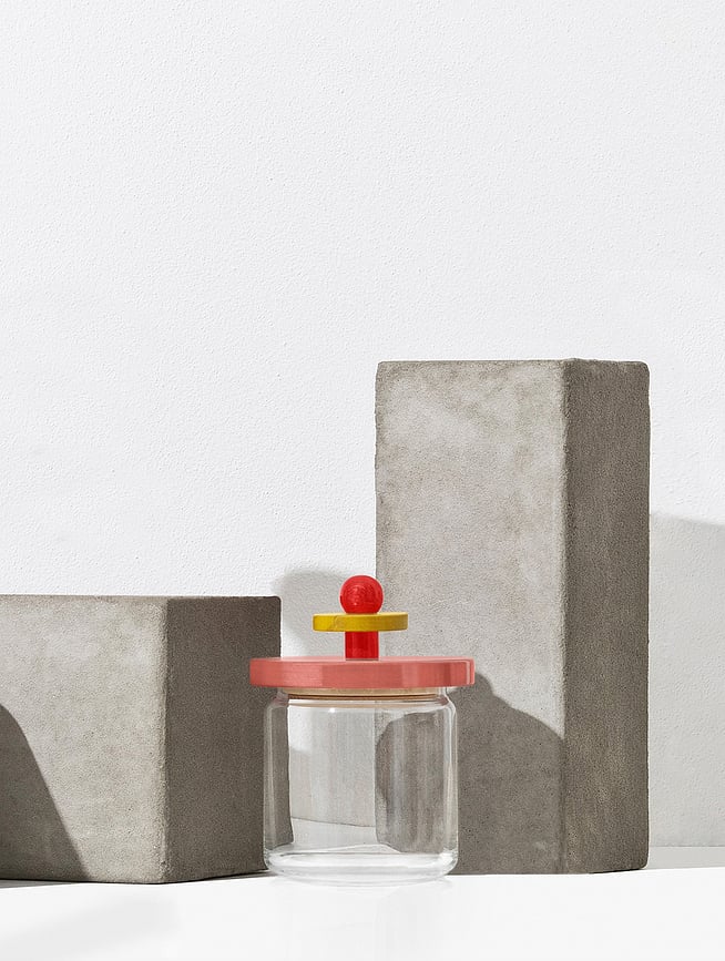 Alessi ES16 Bocal avec couvercle hermétique, 0,75 l, rouge