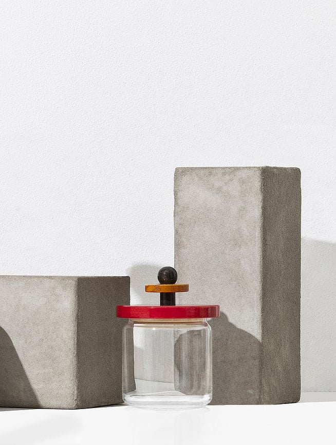 Alessi ES16 Bocal avec couvercle hermétique, 0,75 l, rouge