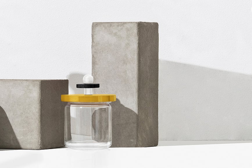 Alessi ES16 Bocal avec couvercle hermétique, 0,75 l, rouge