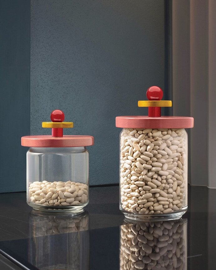 Alessi ES16 Bocal avec couvercle hermétique, 0,75 l, rouge