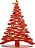 Alessi Figurine Sapin De Noël, rouge