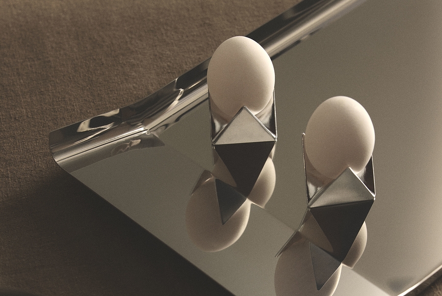 Arran Dekorativni pladenj, polirano jeklo