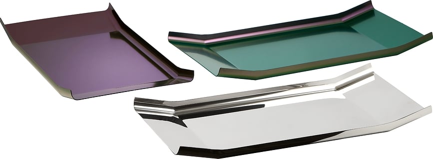 Bandeja decorativa Arran, acero pulido