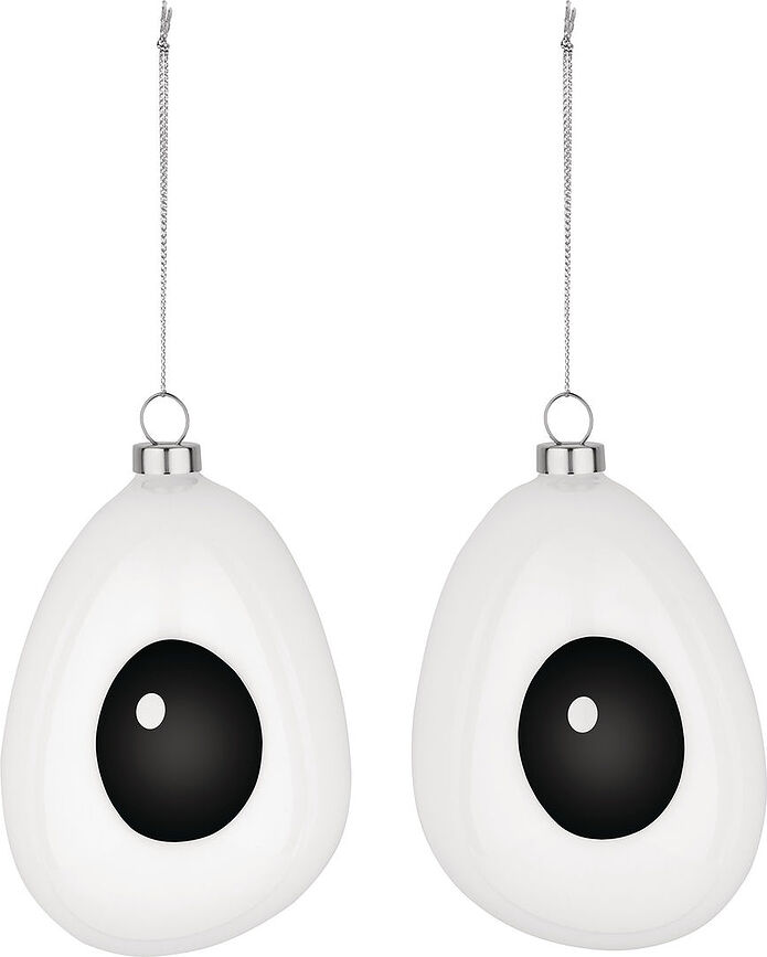 Bolas de Navidad Alessi, diseño de ojos, 2 unidades