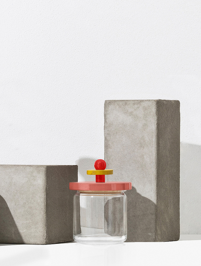 Tarro hermético Alessi ES16, 0.75 L, rojo