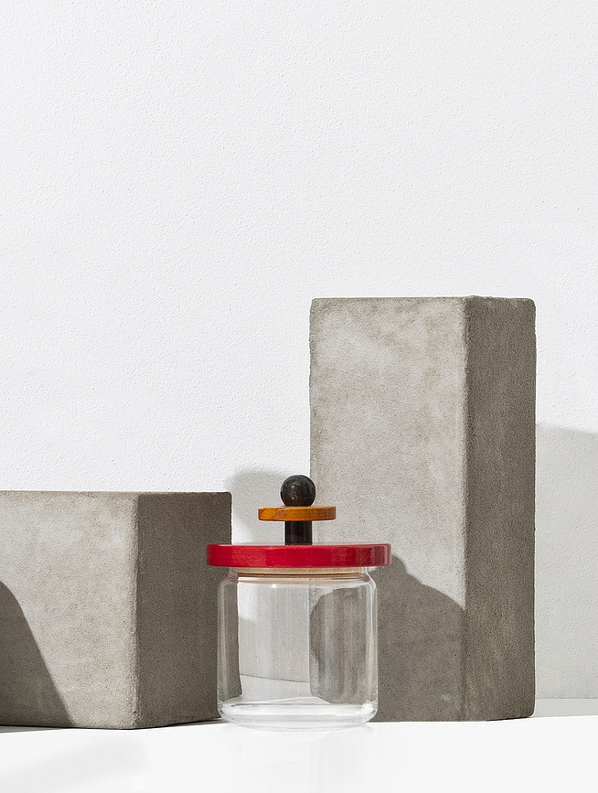 Tarro hermético Alessi ES16, 0.75 L, rojo