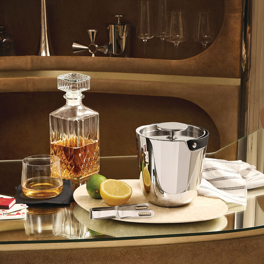 Cubeta para hielo Alessi con pinzas, Set de 3 piezas