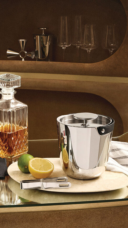 Cubeta para hielo Alessi con pinzas, Set de 3 piezas