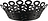 Cuenco Vimini, 22 cm, negro