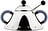 Цукорниця Alessi 9097 з синіми ручками