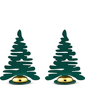 Dekoracje świąteczne Bark choinki zielone 2 szt.