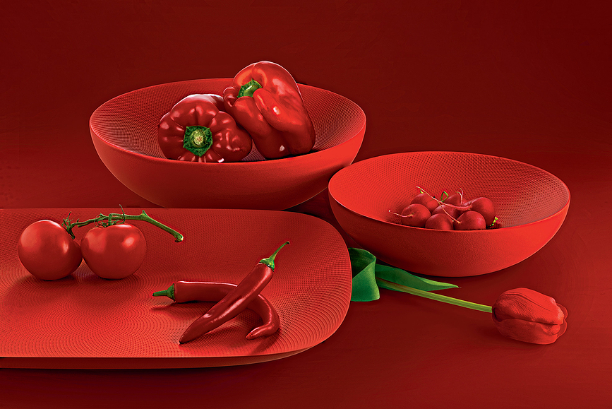 Double Pladenj pravokoten, črn