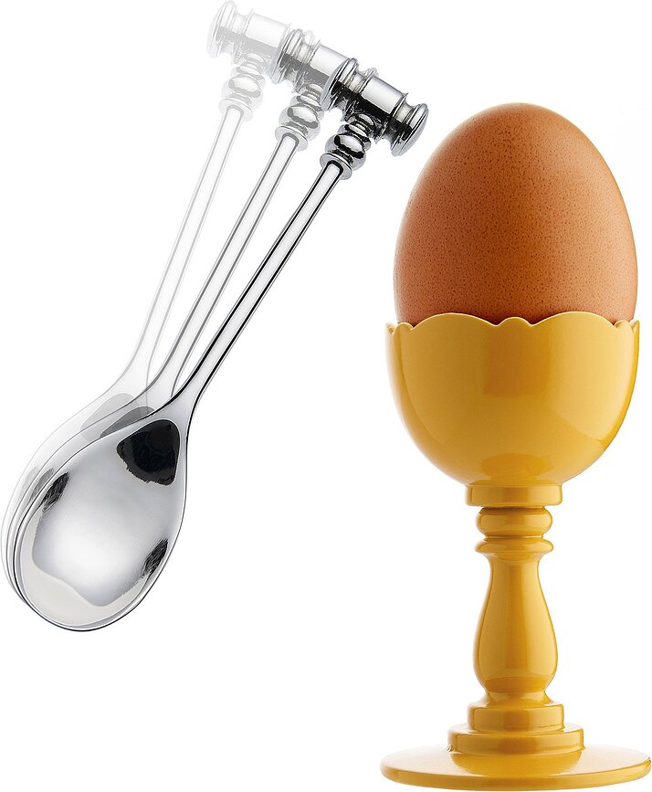 Dressed Držač za jaje sa žličicom bijeli
