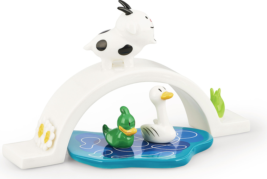 Figura navideña Happy Eternity Baby, puente