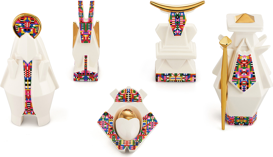 Figura navideña Holyhedrics, burro