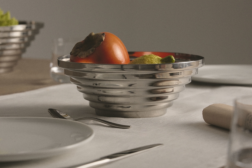Frutero de acero pulido Maya, 20 cm